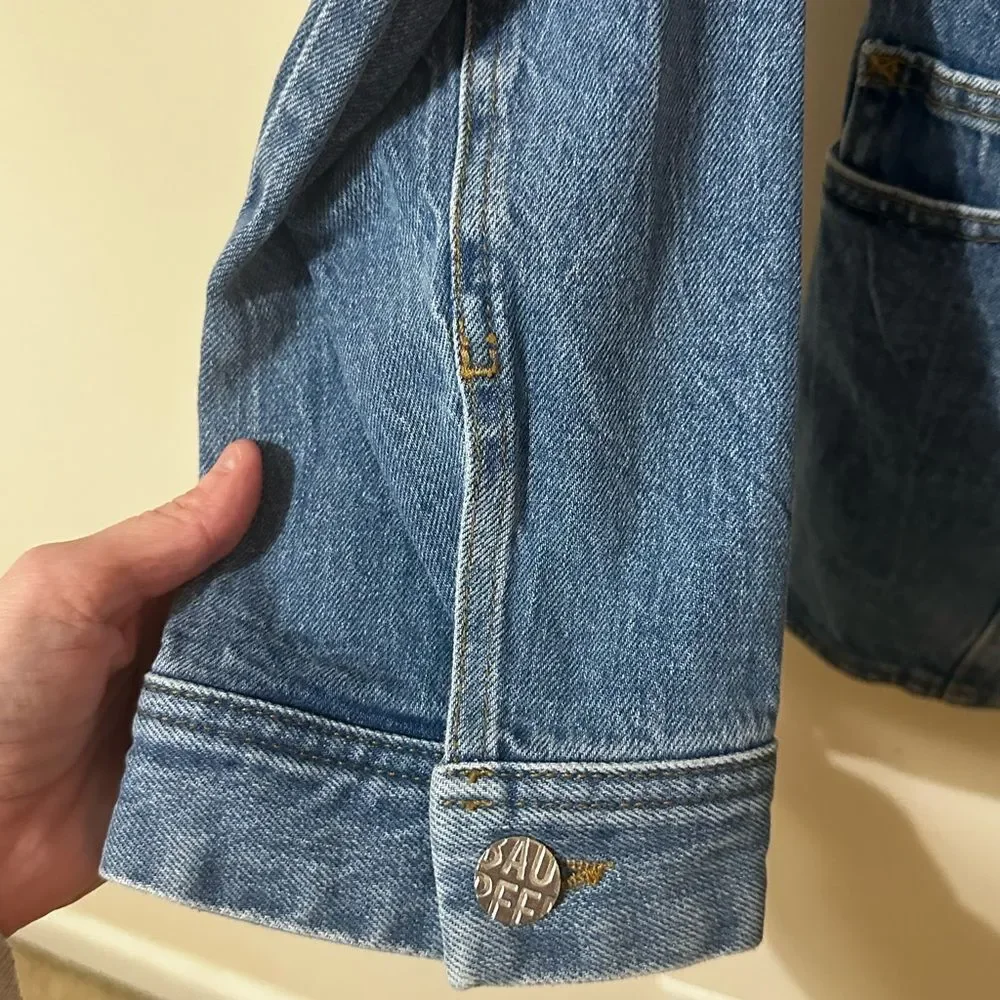 NWT $269 Baum und Pferdgarten x Anthropologie BEATRIX Denim M Button Front Jean